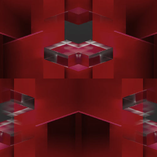 A seamless repeating tile featuring various 3D isometric objects arranged in a brick pattern, rendered in a clean, modern style.