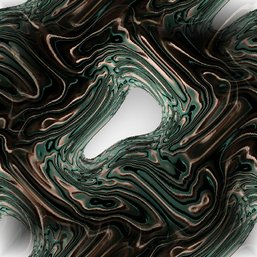 An abstract pattern featuring flowing, curved lines in a wave symmetry mode, inspired by twisted topological surfaces.