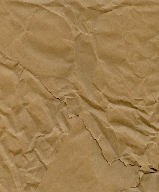 Seamless diamond wallpaper pattern — Origami by wallpaper⁶ — base photo: Detailed crumpled kraft paper texture ideal for design backgrounds and overlays.
