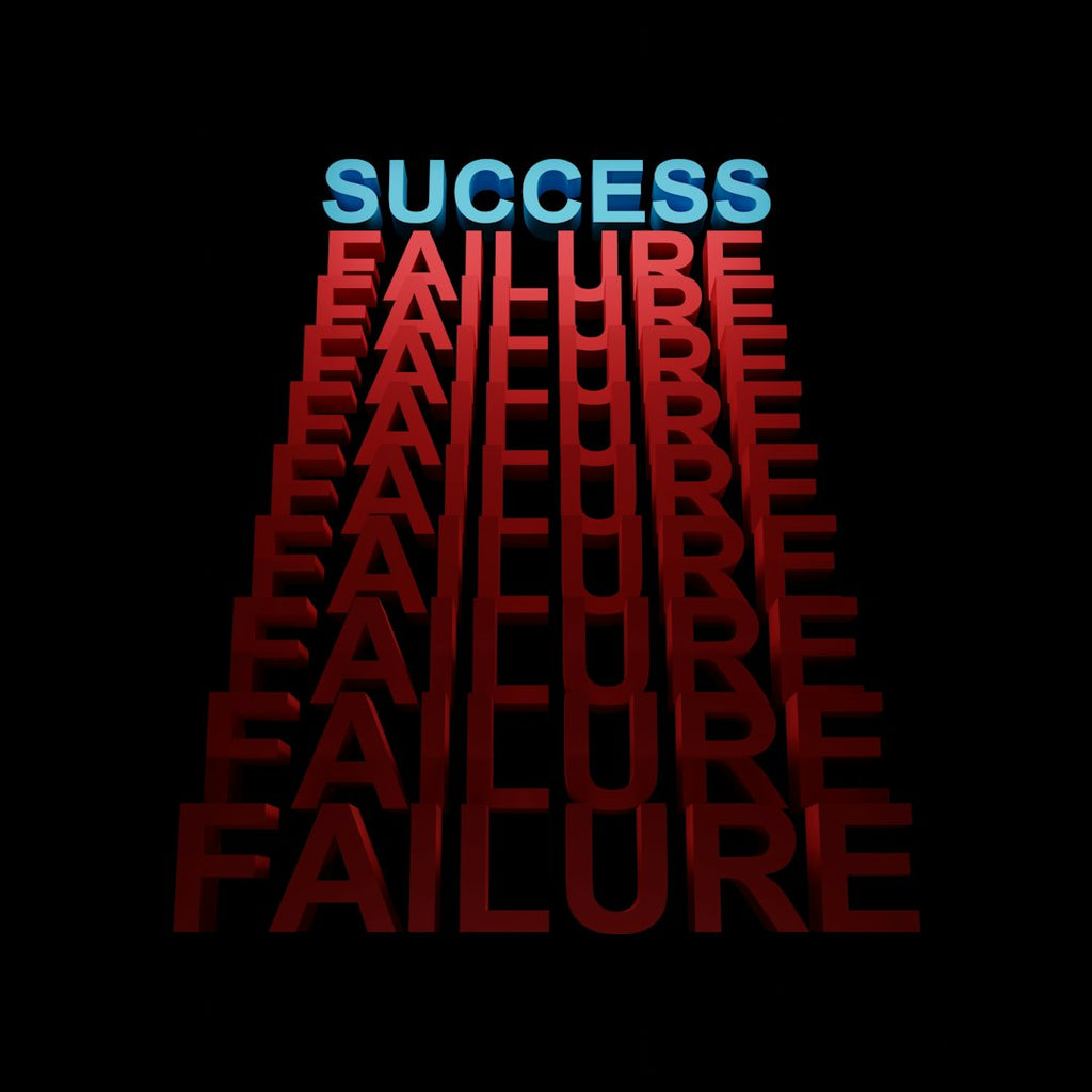 WALLPAPER⁶ — seamless diamond pattern from suprematism composition, Bauhaus — base photo: the words success and failure are arranged in a pyramid