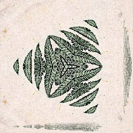 A pattern of elegant fern fronds in a hex arrangement, showcasing natural green hues and intricate botanical details, suitable for stylish home decor.