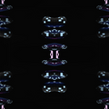 A dark wallpaper pattern featuring reflected white mathematical symbols and numbers in a Mirror symmetry arrangement.
