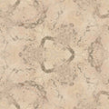 A seamless hexagonal pattern composed of purple and gold crystal textures with 6-fold symmetry in a Mineralogy style.