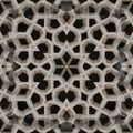 Intricate kaleidoscope pattern of Borromean Rings in topology, a seamless repeat design by Muskan Dev for wallpaper⁶.