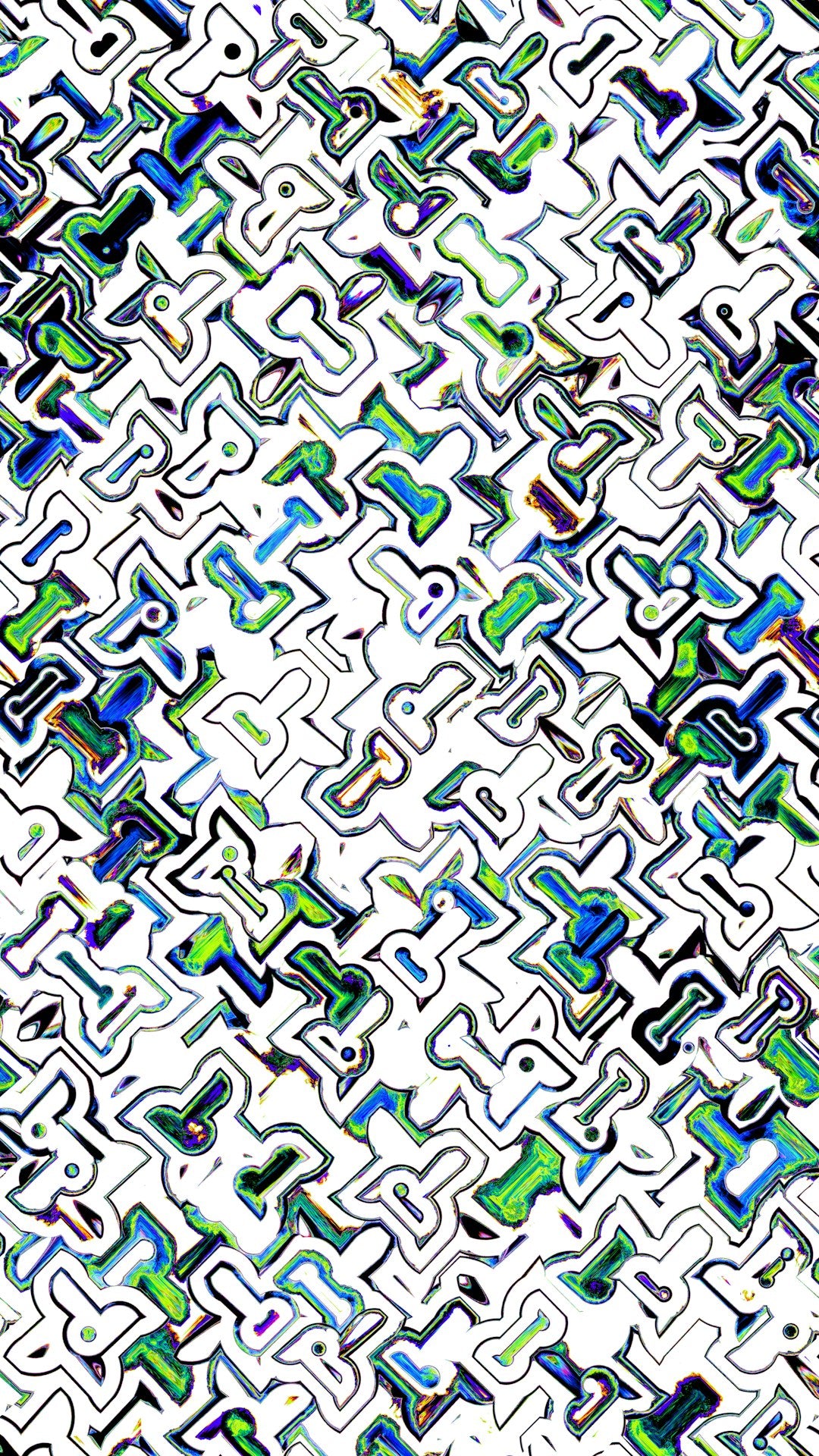 Emotions Wave wallpaper pattern — base photo: Connect iPhone Wallpaper | Blender 3D