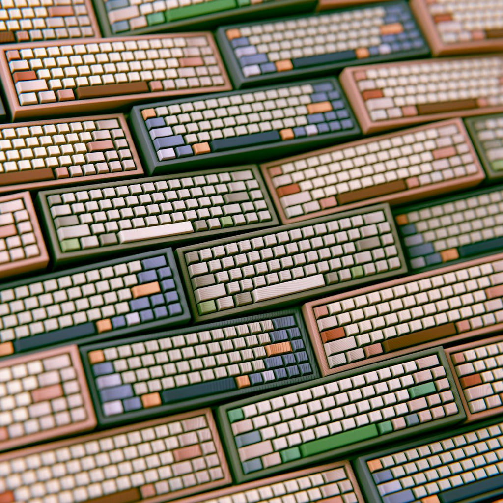 Seamless mirror wallpaper pattern — Glitch by wallpaper⁶ — base photo: Keyboard Fever. Rendered with Blender using Cycles.