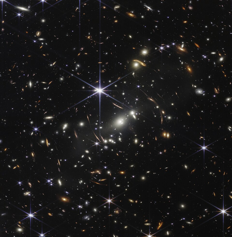 Seamless kaleidoscope wallpaper pattern — Astronomy by wallpaper⁶ — base photo: File:Webb's First Deep Field.jpg