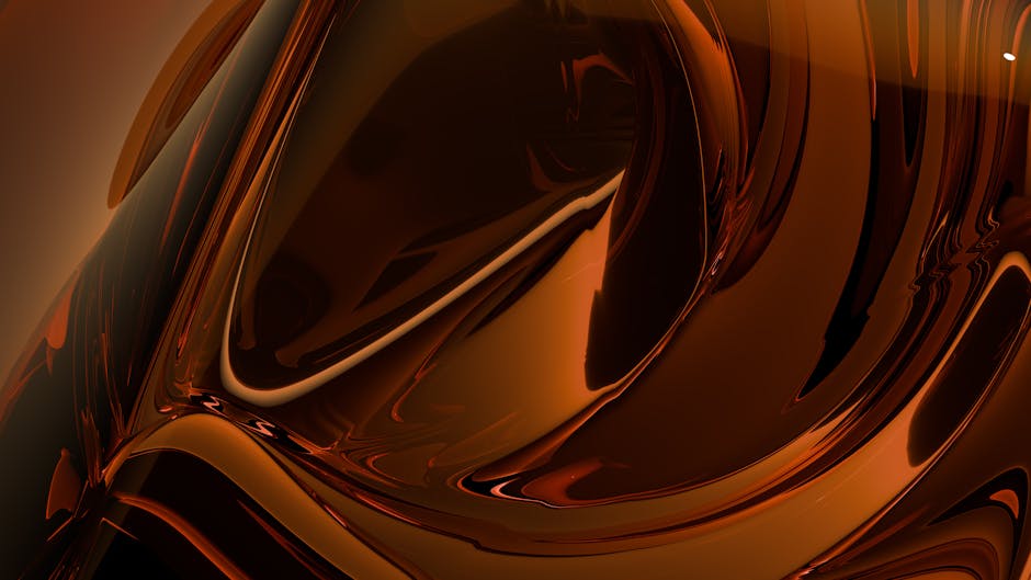 3D Kaleidoscope wallpaper pattern — base photo: A mesmerizing abstract brown digital artwork with fluid shapes and rich tones.