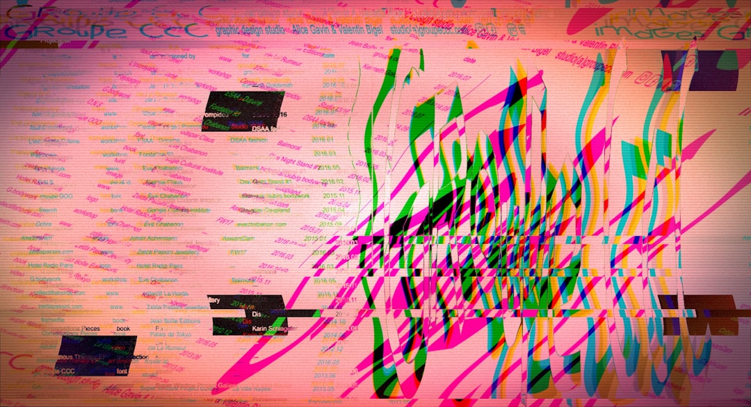 Seamless mirror wallpaper pattern — Glitch by wallpaper⁶ — base photo: Abstract colorful lines and shapes on a textured background.