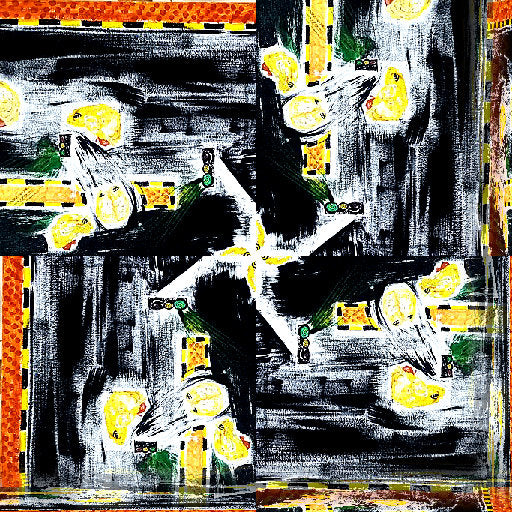 Abstract acrylic pour pattern with rotational symmetry in vibrant colors, displayed as wallpaper. Rotation · wallpaper⁶