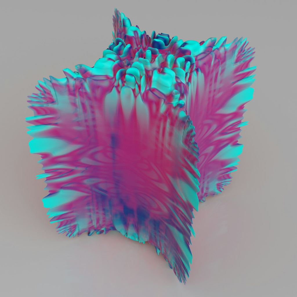 Seamless kaleidoscope wallpaper pattern — Origami by wallpaper⁶ — base photo: a 3d image of a pink and blue object