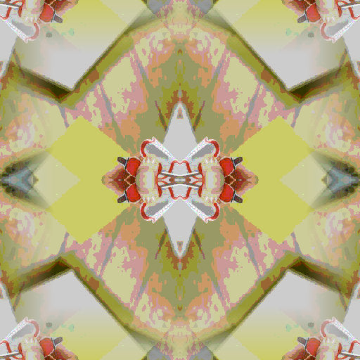 Origami Reflections pattern with Mirror symmetry, inspired by Kirigami paper art, in a self-adhesive wallpaper format.