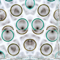 Molecular formulas arranged in a brick pattern, featuring classic chemistry elements and laboratory aesthetic.