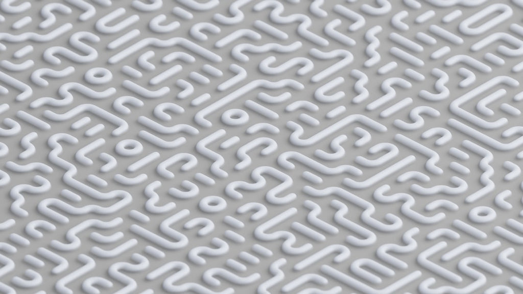 Seamless mirror wallpaper pattern — Biochemistry by wallpaper⁶ — base photo: Blender and Python, Geometric Tiling