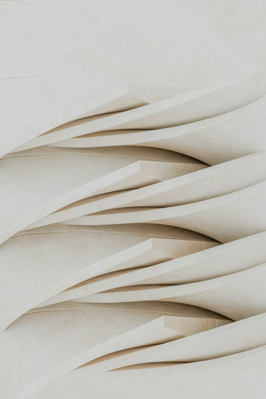 Seamless diamond wallpaper pattern — Origami by wallpaper⁶ — base photo: Abstract layered cream-colored architectural detail