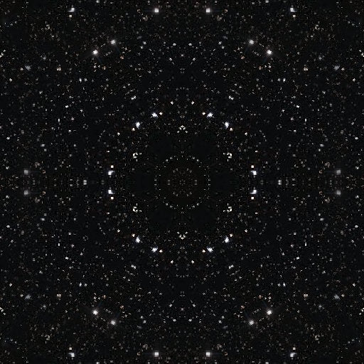 A radial kaleidoscopic pattern created from vintage green and gold maps, showing intricate symmetrical fractals.