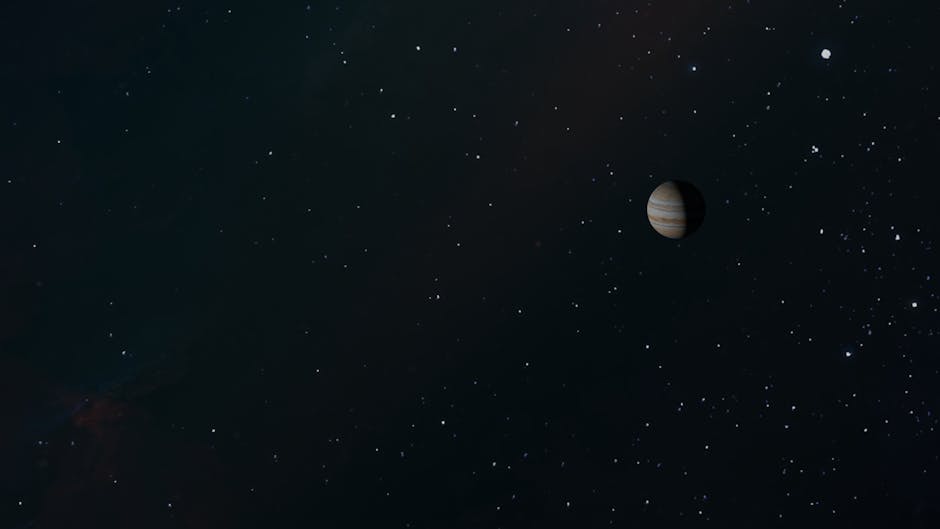 Seamless mirror wallpaper pattern — Astronomy by wallpaper⁶ — base photo: Beautiful view of Jupiter surrounded by stars in deep outer space.