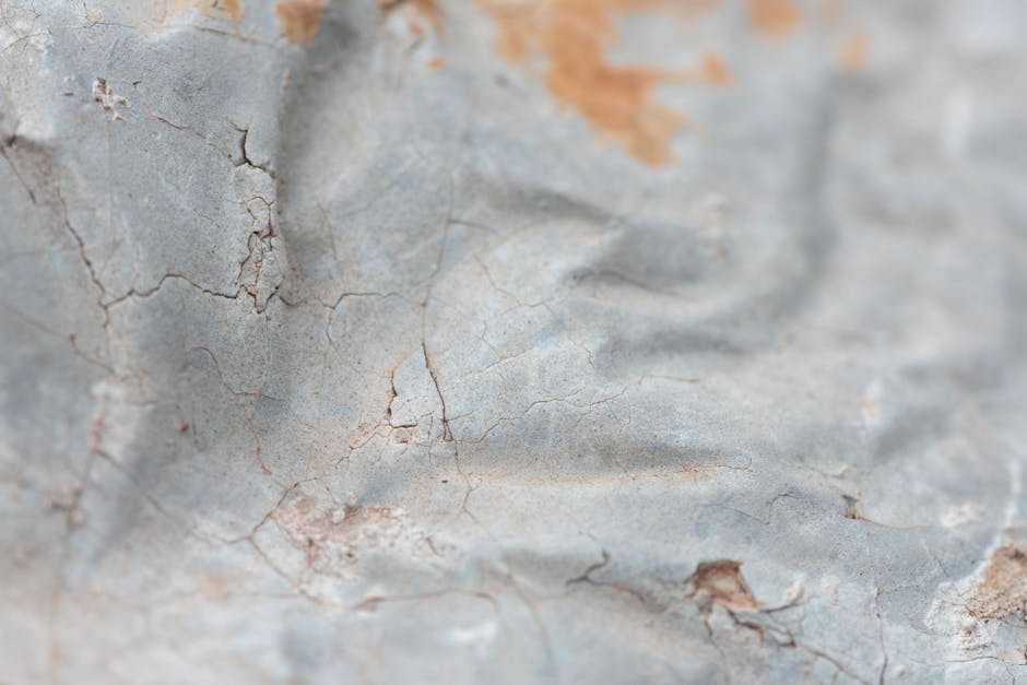 Molecular Physics Mirror wallpaper pattern — base photo: Detailed view of cracked rock texture in Minas Gerais, showcasing natural patterns.