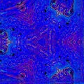 Vibrant, multicolored abstract liquid swirls in a seamless Hex pattern, designed by Rafael Minguet Delgado.