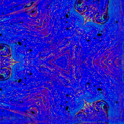 Vibrant, multicolored abstract liquid swirls in a seamless Hex pattern, designed by Rafael Minguet Delgado.