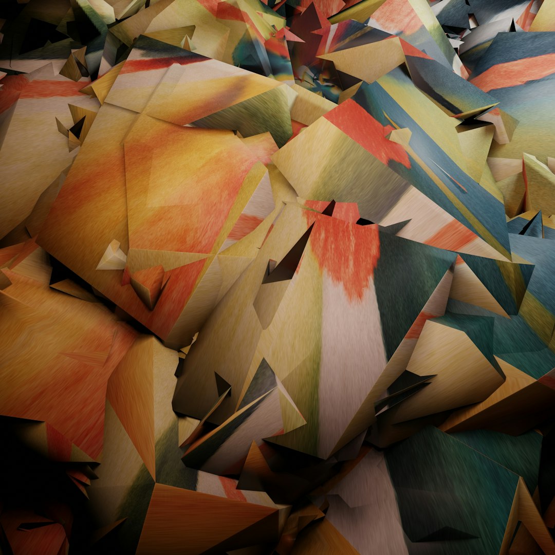 Seamless mirror wallpaper pattern — Origami by wallpaper⁶ — base photo: 3d render