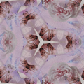 A seamless wallpaper pattern featuring violet mineral crystals arranged in a repeating hexagonal Hex symmetry.