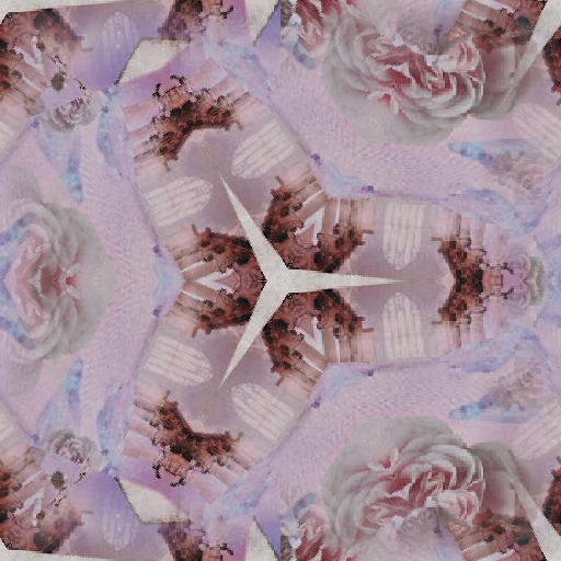 A seamless wallpaper pattern featuring violet mineral crystals arranged in a repeating hexagonal Hex symmetry.