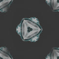 Möbius Twist Hex wallpaper pattern with a topology theme, based on a black and white photo of a curved object resembling a Möbius strip.