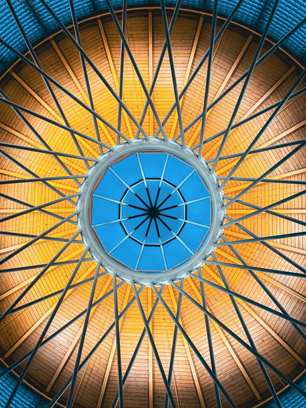 Seamless kaleidoscope wallpaper pattern — Geometry by wallpaper⁶ — base photo: brown and white round ceiling
