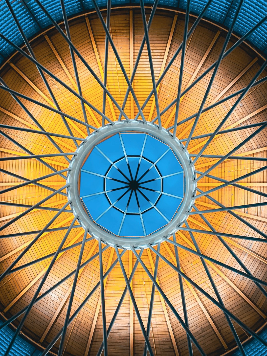 Seamless kaleidoscope wallpaper pattern — Geometry by wallpaper⁶ — base photo: brown and white round ceiling