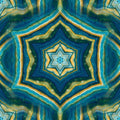 A radial blue and white geometric pattern with Kaleidoscope symmetry, resembling shattered glass or a crystalline starburst.