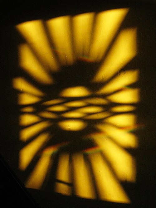 Seamless hex wallpaper pattern — Stained Glass by wallpaper⁶ — base photo: File:Sun through leaded glass in a 1909 house.jpg
