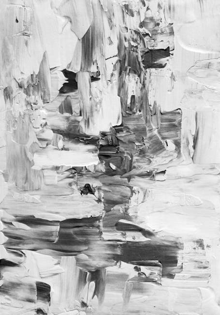 Seamless hex wallpaper pattern — Calligraphy by wallpaper⁶ — base photo: A black and white abstract painting with textured layers and expressive brushstrokes.