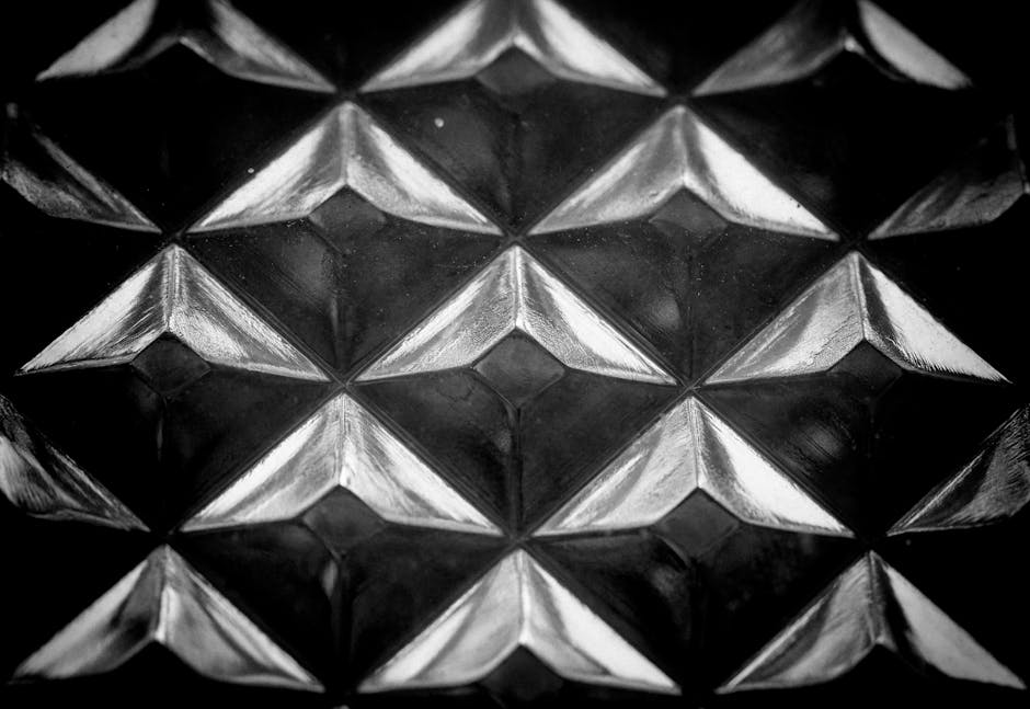 Biology Kaleidoscope wallpaper pattern — base photo: Close-up of a black and white geometric pattern with abstract design elements.