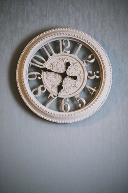 Seamless mirror wallpaper pattern — Arithmetic by wallpaper⁶ — base photo: Elegant white vintage wall clock with decorative design elements, perfect for classic interiors.