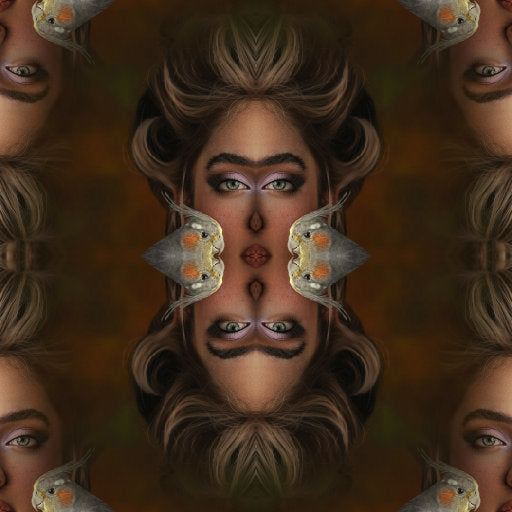 Portraits Mirror wallpaper pattern
