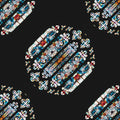 Detailed stained glass wallpaper pattern featuring theological figures and vibrant colors in a Diamond symmetry repeat.
