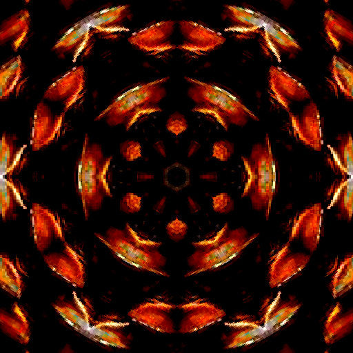 Close-up of brown reptile scales arranged in a detailed kaleidoscope pattern on self-adhesive wallpaper.