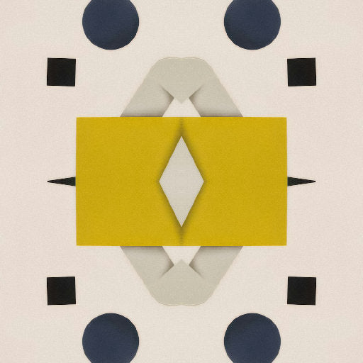 WALLPAPER⁶ — seamless mirror4 pattern from bauhaus geometric poster, Bauhaus