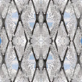 A seamless wallpaper pattern featuring mirrored molecular structures and atomic bonds in a sophisticated scientific grid.