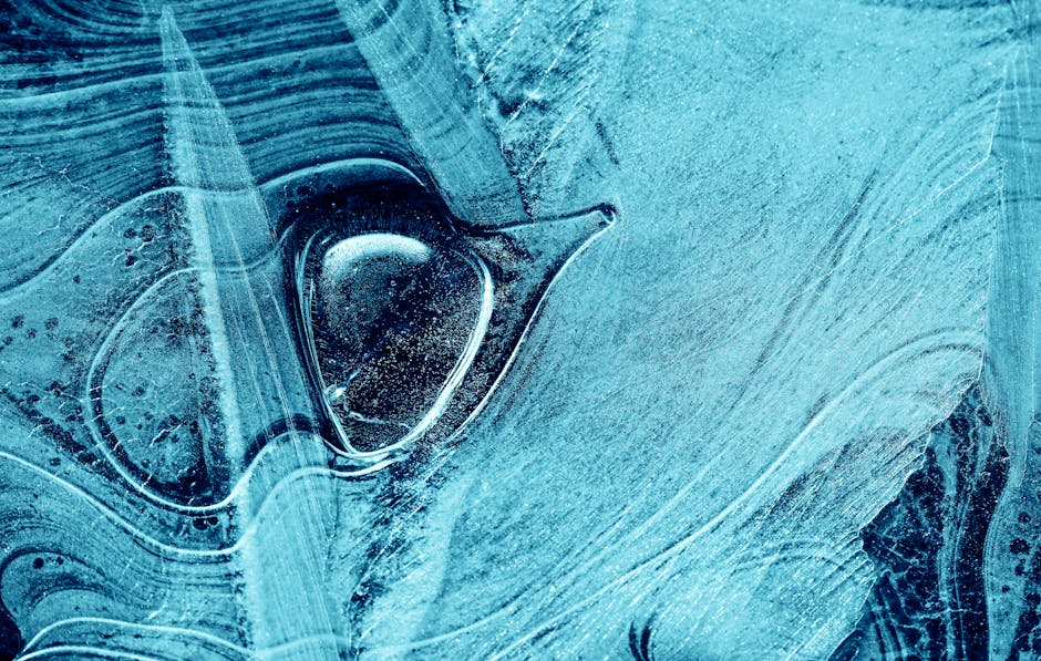 Mineralogy Diamond wallpaper pattern — base photo: Close-up of a textured blue ice pattern with complex lines and shapes.